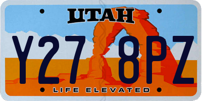 UT license plate Y278PZ
