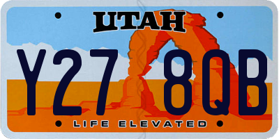 UT license plate Y278QB