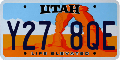 UT license plate Y278QE