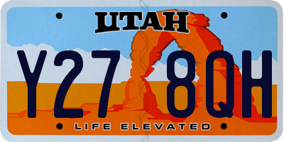 UT license plate Y278QH