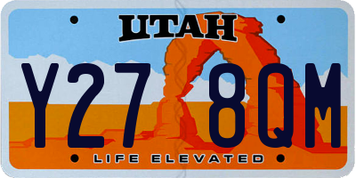 UT license plate Y278QM