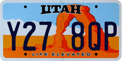 UT license plate Y278QP