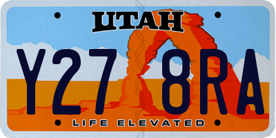 UT license plate Y278RA