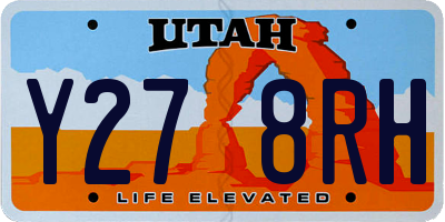 UT license plate Y278RH