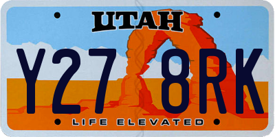 UT license plate Y278RK