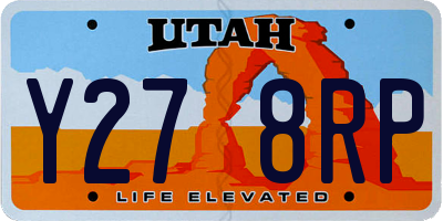 UT license plate Y278RP