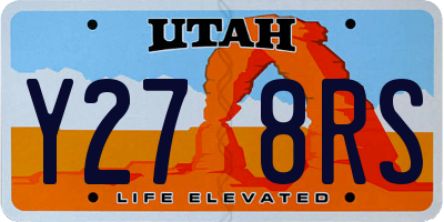 UT license plate Y278RS