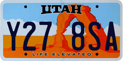 UT license plate Y278SA