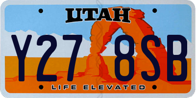 UT license plate Y278SB