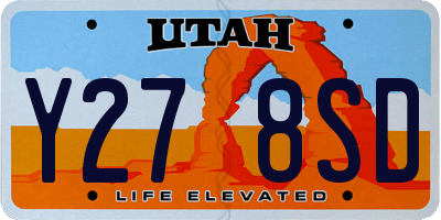 UT license plate Y278SD