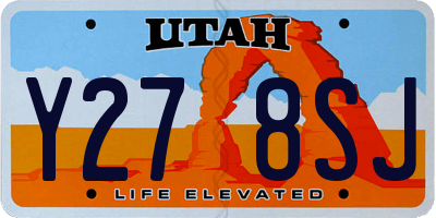 UT license plate Y278SJ