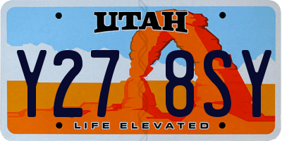 UT license plate Y278SY