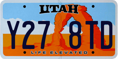 UT license plate Y278TD