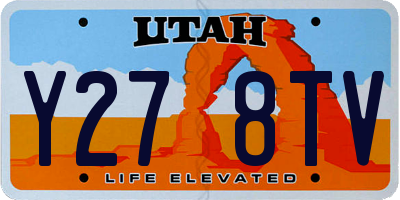 UT license plate Y278TV