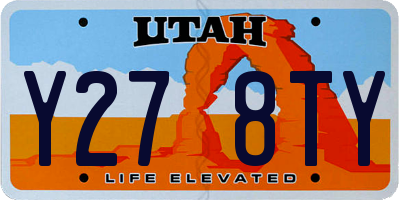 UT license plate Y278TY