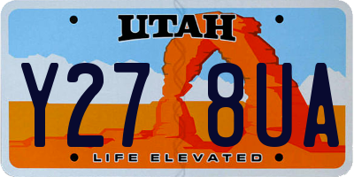 UT license plate Y278UA