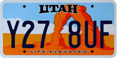 UT license plate Y278UF