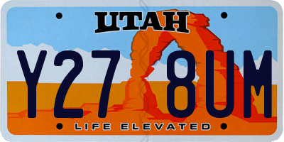 UT license plate Y278UM