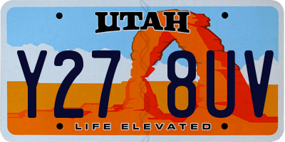 UT license plate Y278UV