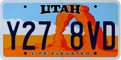 UT license plate Y278VD