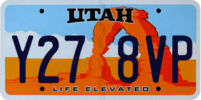UT license plate Y278VP