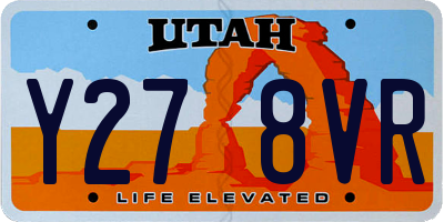 UT license plate Y278VR