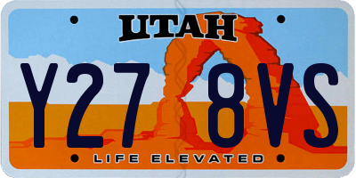 UT license plate Y278VS