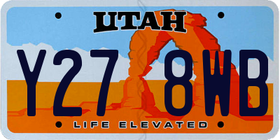 UT license plate Y278WB