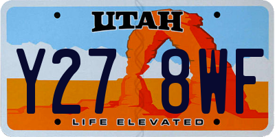 UT license plate Y278WF