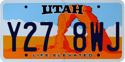 UT license plate Y278WJ