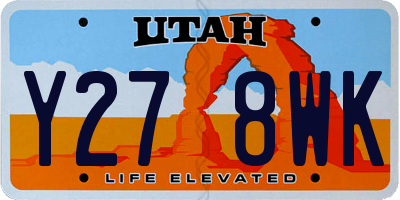 UT license plate Y278WK