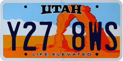 UT license plate Y278WS