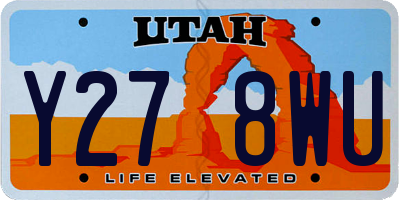 UT license plate Y278WU