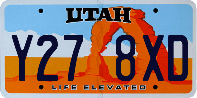 UT license plate Y278XD