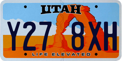 UT license plate Y278XH