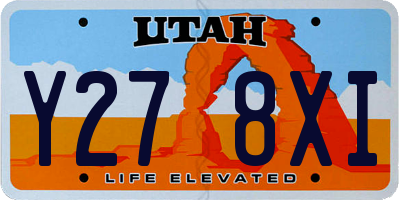 UT license plate Y278XI