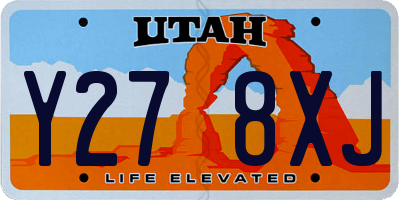 UT license plate Y278XJ