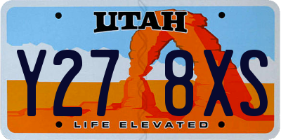 UT license plate Y278XS