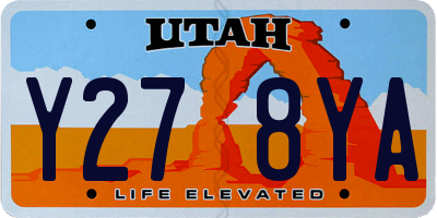 UT license plate Y278YA