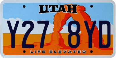 UT license plate Y278YD