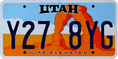UT license plate Y278YG