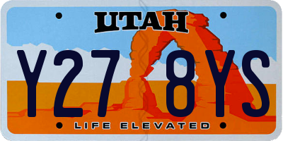 UT license plate Y278YS