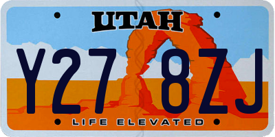 UT license plate Y278ZJ