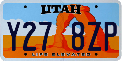 UT license plate Y278ZP