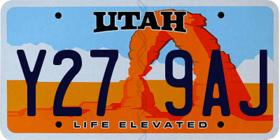 UT license plate Y279AJ