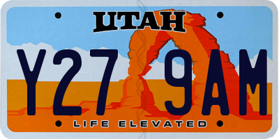 UT license plate Y279AM