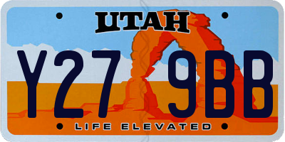 UT license plate Y279BB