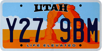 UT license plate Y279BM