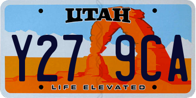 UT license plate Y279CA