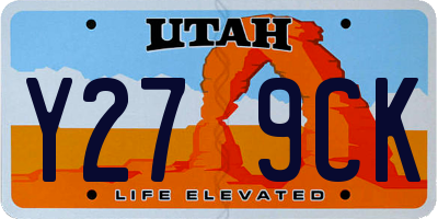 UT license plate Y279CK
